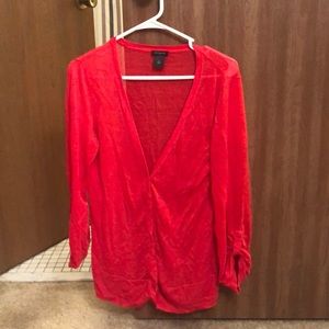 Orange Ann Taylor cardigan